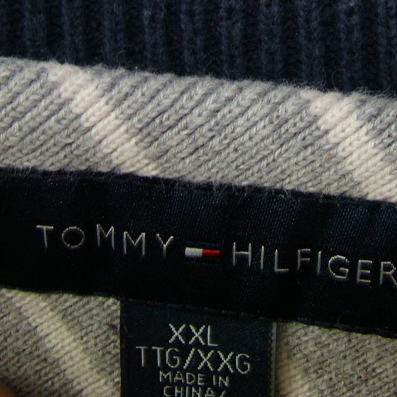 Tommy Hilfiger Men's Red Crewneck Raglan Sweater Embroidered Flag Logo XXL 2008 - Picture 7 of 9